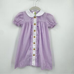 Charming Purple Kids Dress with Pumpkin Accents